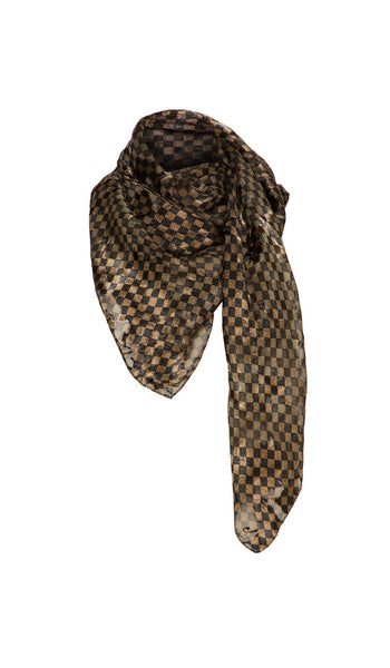 EXCLUSIVE SMALL GOLD HARLEQUIN SCARF