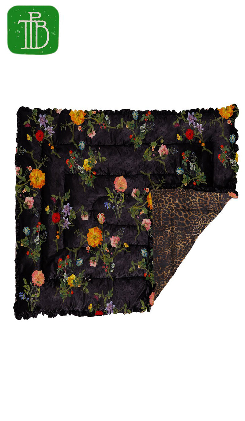 PRE-ORDER LARGE GOTHIC BLOOM & SHADOW LEOPARD QUILTED EIDERDOWN