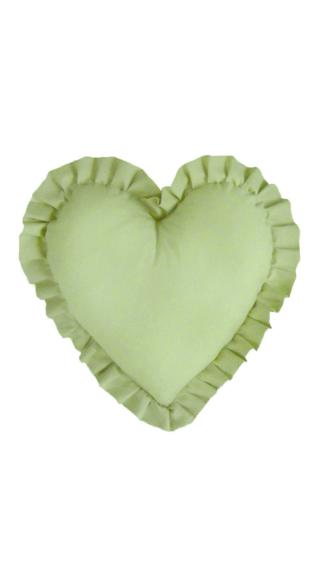 PRE-ORDER LIME GREEN HEART QUILTED CUSHION
