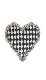 PRE-ORDER ORCHID BLOOM & PASTEL HARLEQUIN HEART CUSHION