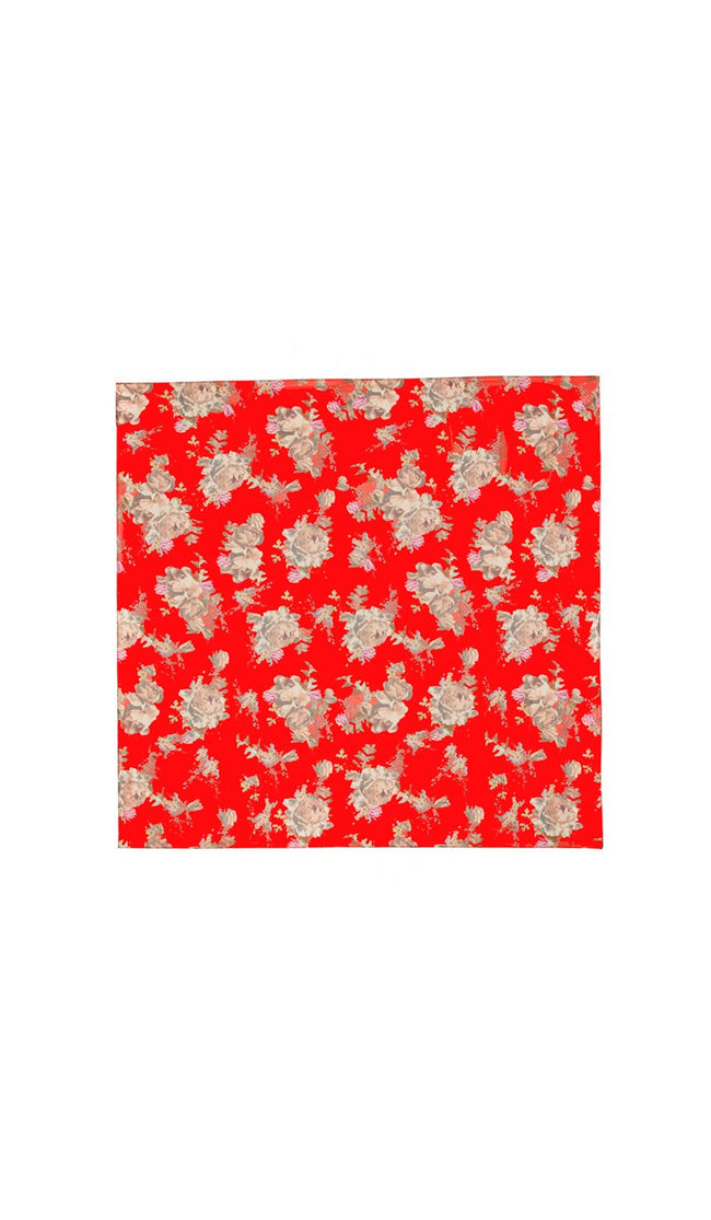 EXCLUSIVE SMALL RED BOUQUET SCARF