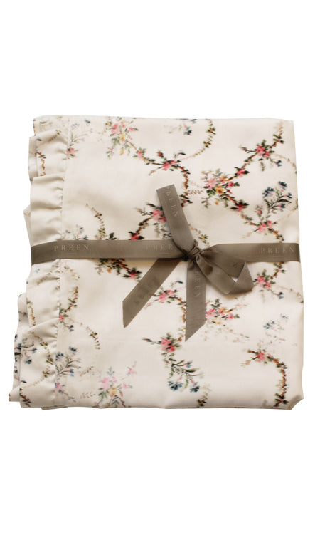 LARGE ORCHID BLOOM & PASTEL HARLEQUIN SUMMER THROW