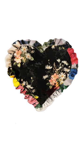EDITH FLORAL HEART CUSHION