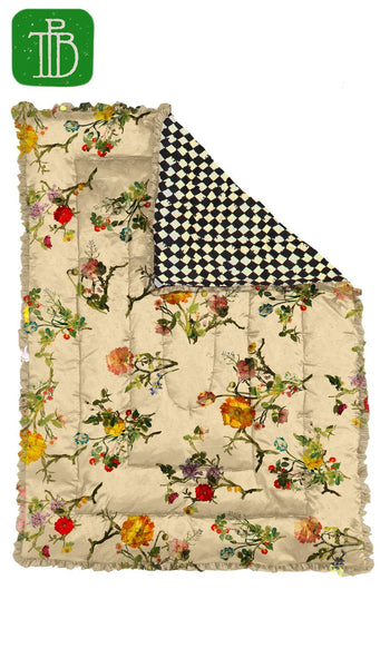 PRE-ORDER MEADOW BLOOM & SHADOW HARLEQUIN QUILTED EIDERDOWN